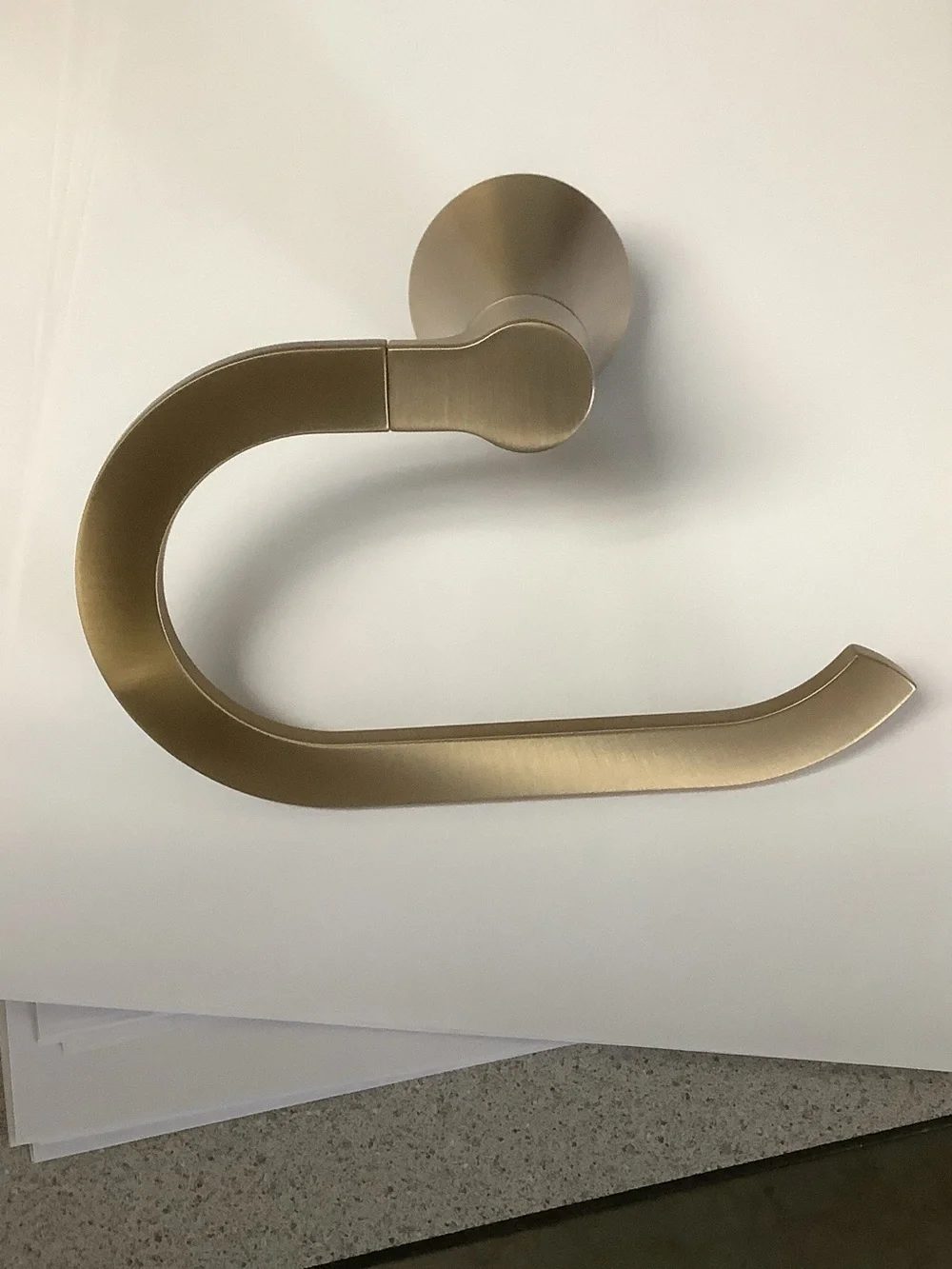 Moen Brushed Gold Open-Arm Towel ring